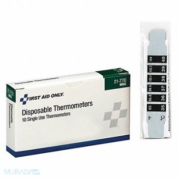 GRAINGER APPROVED Disposable Thermometer Forehead Metric, 480G05