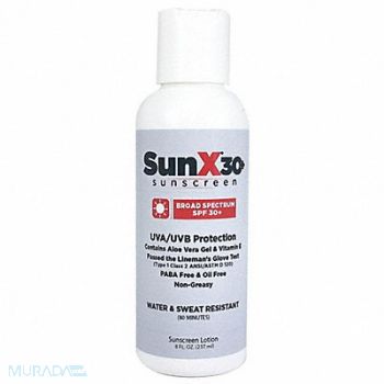 GRAINGER APPROVED Sunscreen Cream Bottle 8.000 oz., 480G13