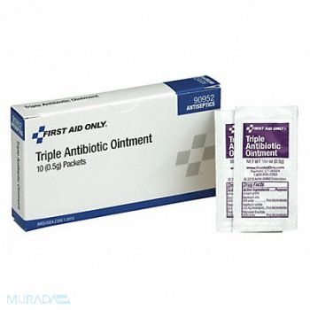 GRAINGER APPROVED Antibiotic Cream Box Wrapped Pckts 10ct., 480G23