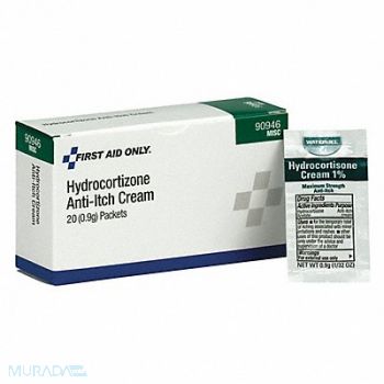 GRAINGER APPROVED Hydrocortisone Cream 0.004 oz 20ct., 480G32