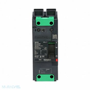 SQUARE D Circuit Breaker 35A 2P 525VAC BDL, 482D08