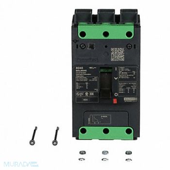 SQUARE D Circuit Breaker 45A 3P 525VAC BDL, 482D42
