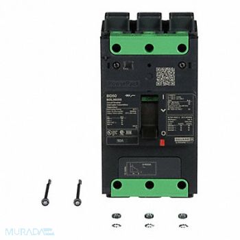 SQUARE D Circuit Breaker 50A 3P 525VAC BDL, 482D44