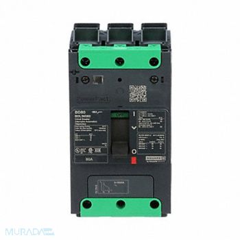 SQUARE D Circuit Breaker 80A 3P 525VAC BDL, 482D50