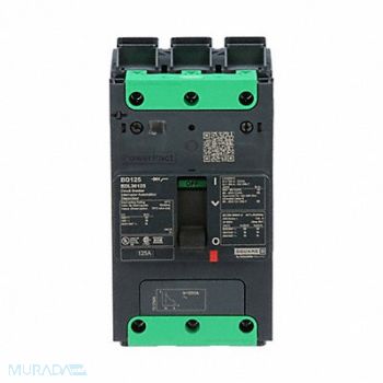 SQUARE D Circuit Breaker 125A 3P 525VAC BDL, 482D58