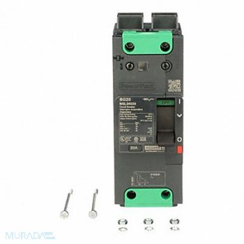 SQUARE D Circuit Breaker 20A 2P 525VAC BGL, 482F67