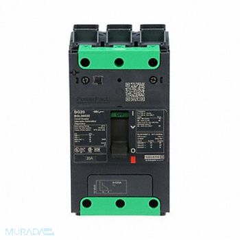 SQUARE D Circuit Breaker 20A 3P 525VAC BGL, 482F97