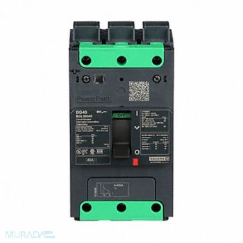 SQUARE D Circuit Breaker 40A 3P 525VAC BGL, 482G06