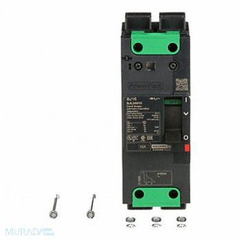 SQUARE D Circuit Breaker 15A 2P 690VAC BJL, 482G86