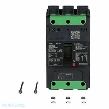 SQUARE D Circuit Breaker 80A 3P 690VAC BJL, 482H37