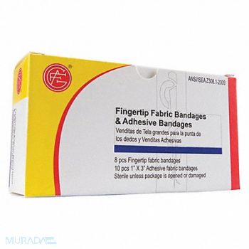 GRAINGER APPROVED Fingertip Bandages 3 L x 1 W PK18, 482W48