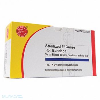 GRAINGER APPROVED Gauze Wrap Sterile White Gauze Box, 482W65