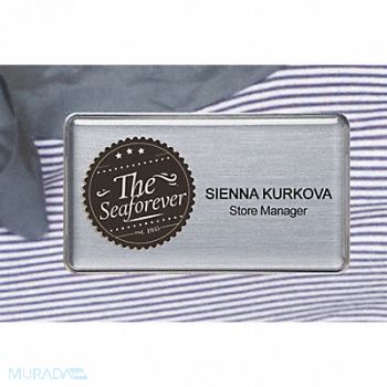 MIGHTY BADGE Badge Laser Blank Legend PK10, 482X95