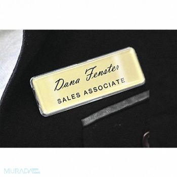 MIGHTY BADGE Badge Laser Blank Legend PK2, 482Y05