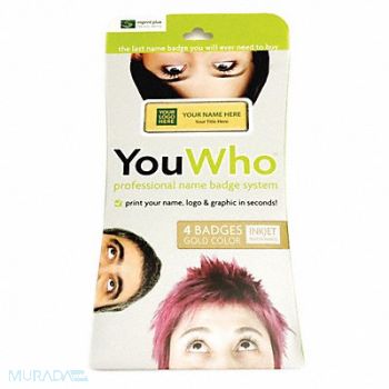 MIGHTY BADGE Badge Inkjet Blank Legend PK4, 482Y10