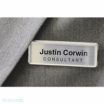 MIGHTY BADGE Badge Laser Blank Legend PK4, 482Y11