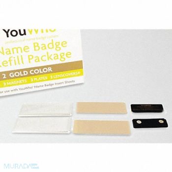 MIGHTY BADGE Badge Refill Blank Legend PK2, 482Y16