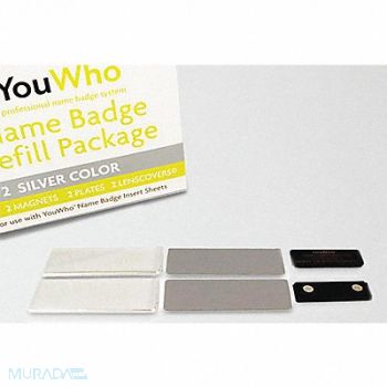 MIGHTY BADGE Badge Refill Blank Legend PK2, 482Y17