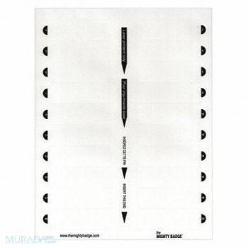 MIGHTY BADGE Insert Laser Blank Legend PK5, 482Y28