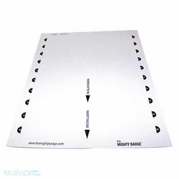 MIGHTY BADGE Insert 1 x 3 Inserts Blank Legend PK5, 482Y29