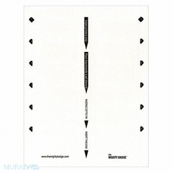 MIGHTY BADGE Insert Inkjet Blank Legend PK5, 482Y30