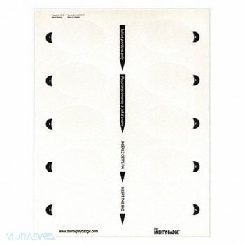 MIGHTY BADGE Insert Oval Blank Legend PK5, 482Y33