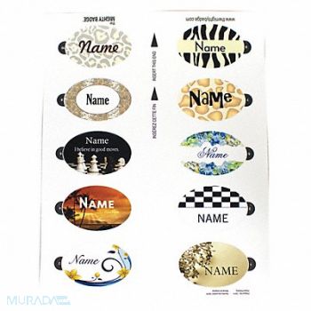 MIGHTY BADGE Insert Oval Blank Legend PK5, 482Y35