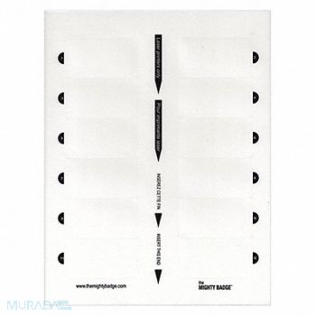 MIGHTY BADGE Insert Inkjet Blank Legend PK5, 482Y36