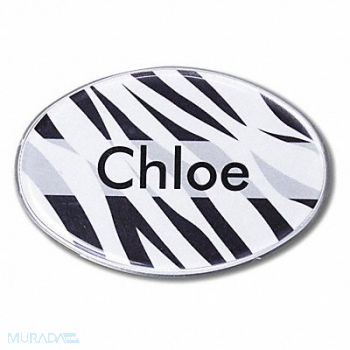 MIGHTY BADGE Badge Zebra Blank Legend PK10, 482Y54