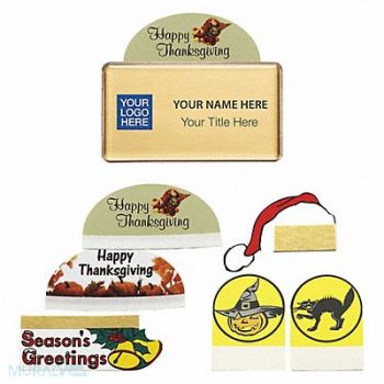 MIGHTY BADGE Badge Holiday Blank Legend PK10, 482Y77