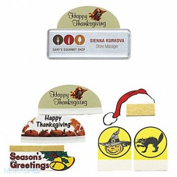 MIGHTY BADGE Badge Holiday Blank Legend PK10, 482Y75