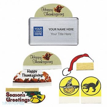 MIGHTY BADGE Badge Holiday Blank Legend PK10, 482Y79