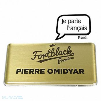 MIGHTY BADGE Badge Language Blank Legend PK10, 482Y85