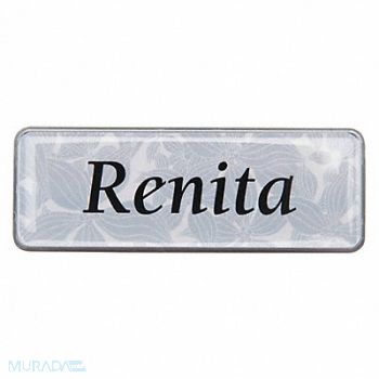 MIGHTY BADGE Badge Large Floral Blank Legend PK10, 482Z09