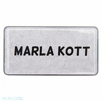 MIGHTY BADGE Badge Small Floral Blank Legend PK10, 482Z12