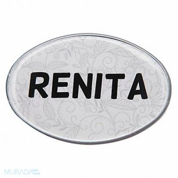 MIGHTY BADGE Badge Small Floral Blank Legend PK10, 482Z16