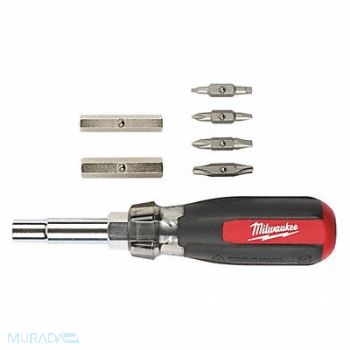 MILWAUKEE Multi-Bit Screwdriver NumBits 6, 483K40