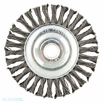 NORTON Wire Wheel Brush Twisted Carbon Steel, 483P37