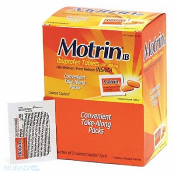 MOTRIN Pain Relief Tablet 200mg Size PK100, 483T61