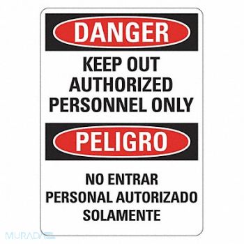LYLE Danger Sign 14 inx10 in Plastic, 484K70