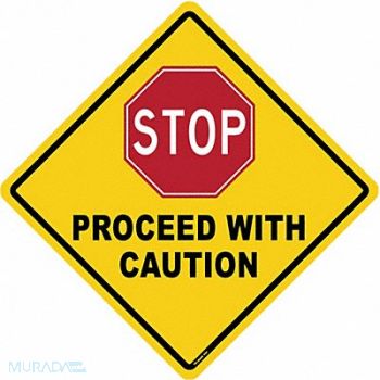 STRANCO INC Anti-Slip Floor Sign 17 in x 17 in Vinyl, 484P57