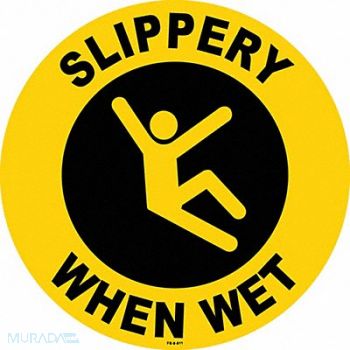 STRANCO INC Anti-Slip Floor Sign 8 inx8 in Vinyl PK2, 484P72