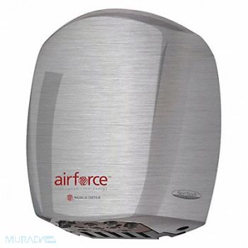 WORLD DRYER Hand Dryer Alum Cover Silver Automatic, 485D23