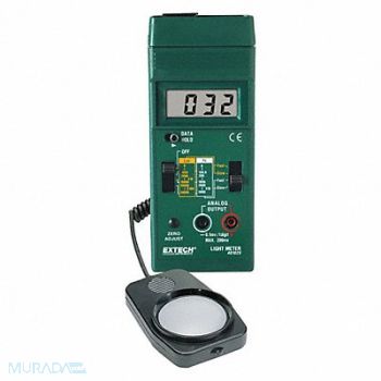EXTECH Light Meter No Interface 9V Battery, 485F12