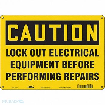 CONDOR Safety Sign 10 inx14 in Aluminum, 485W94