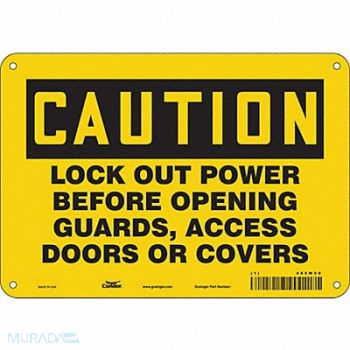 CONDOR Lockout Sign 7 in x 10 in Aluminum, 485W99