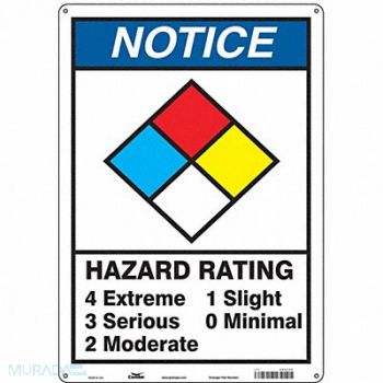 CONDOR Chemical Sign 14 W 20 H 0.055 Thickness, 486C52