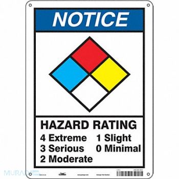 CONDOR Chemical Sign 10 W 14 H 0.004 Thickness, 486C54