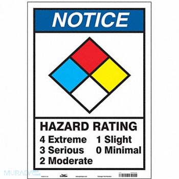 CONDOR Chemical Sign 14 W 20 H 0.004 Thickness, 486C55