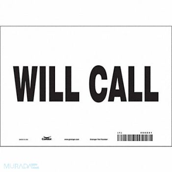 CONDOR K1874 Safety Sign 7 in x 10 in Vinyl, 486Z01